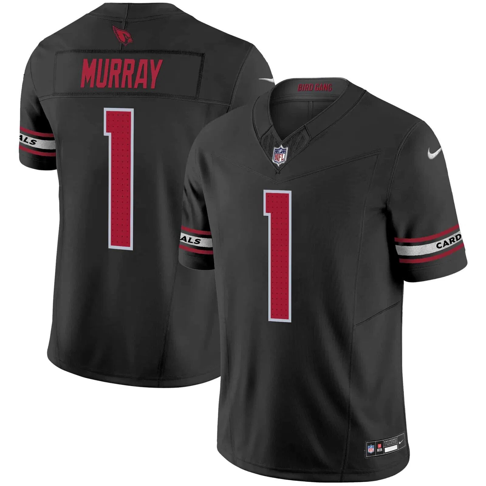 Men Arizona Cardinals 1 Murray Black Nike 2024 Vapor Limited NFL Jersey style 1